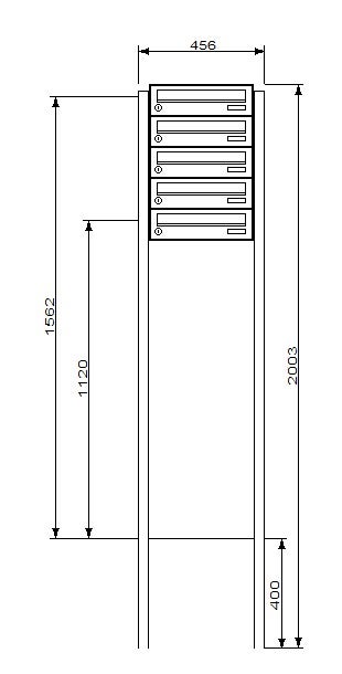 Freistehende Briefkastenanlage FS40H
