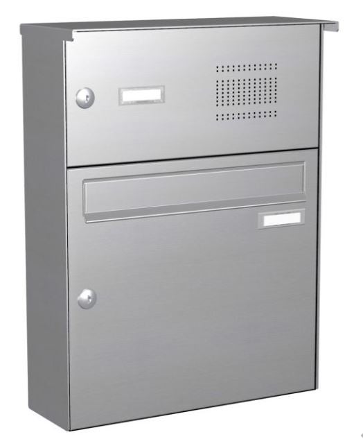 Aufputz Briefkastenanlage Edelstahl mit Klingel RI244SE