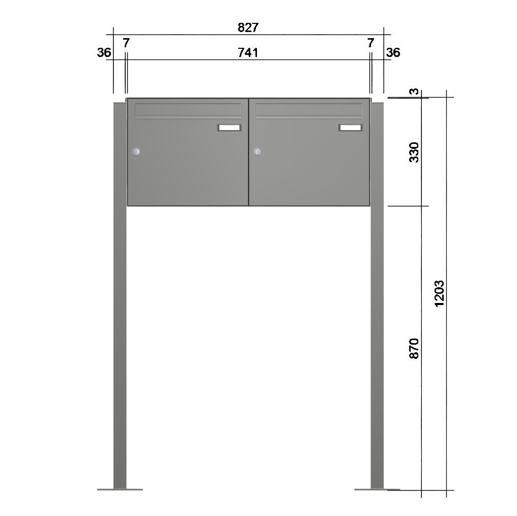 Doppel Standbriefkasten Express
