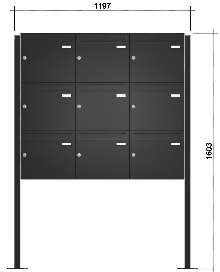 Briefkastenanlage freistehend A