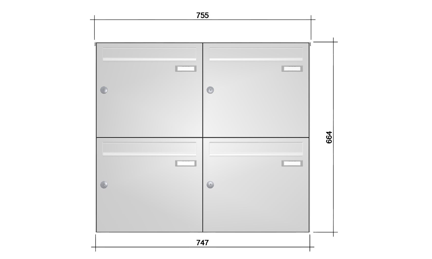 Aufputz Briefkastenanlage RI244
