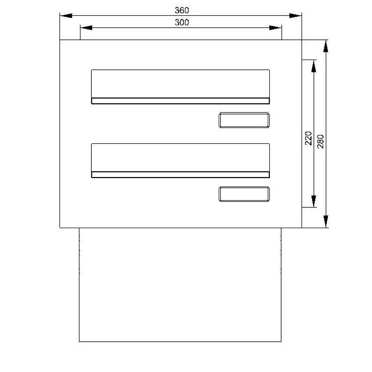 2er Knobloch Mauerdurchwurf-Briefkasten