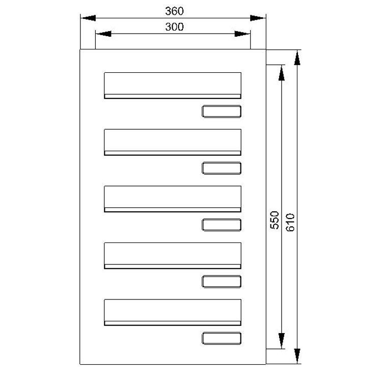 5 Knobloch Mauerdurchwurf-Briefkasten MA1