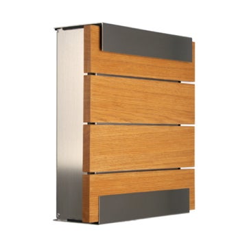 keilbach Design Briefkasten glasnost wood oak Edelstahl