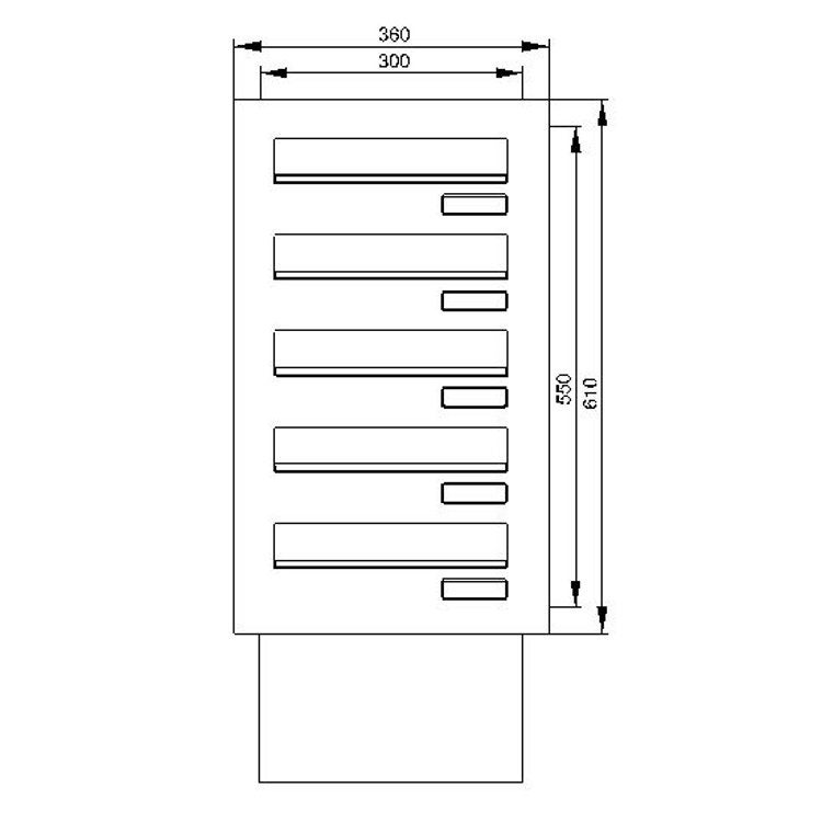 5 Knobloch Mauerdurchwurf-Briefkasten