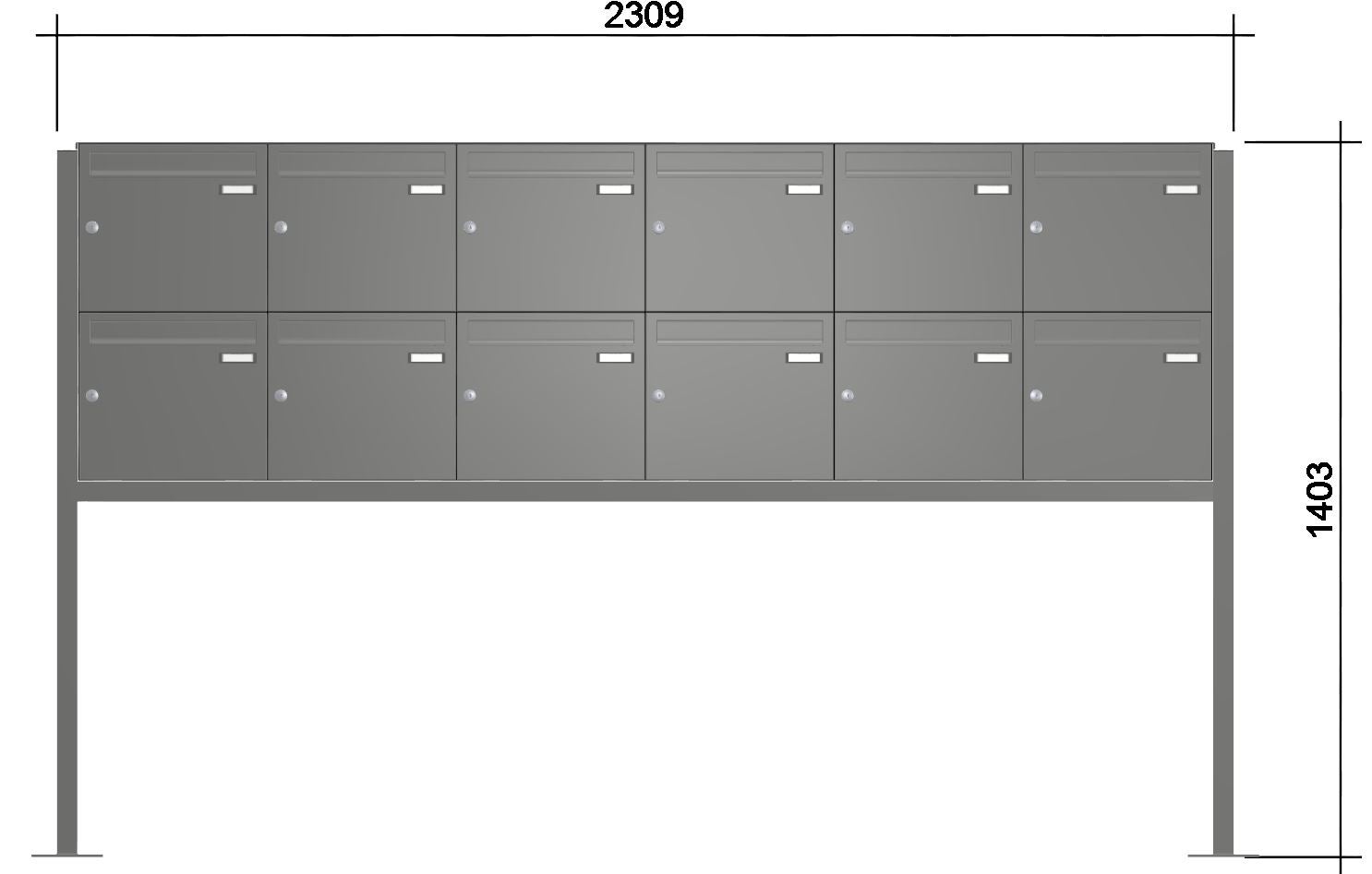 Briefkastenanlage freistehend A