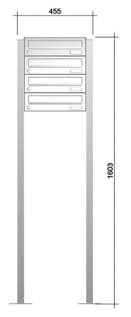 Freistehende Briefkastenanlage FS40H