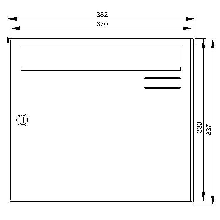 1er Edelstahl Aufputz Briefkastenanlage RI244-E