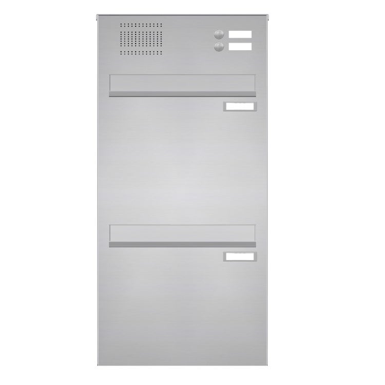 DZ10-Doppel-Zaunbriefkasten-Edelstahl-mit-Klingel doppel zaunbriefkasten edelstahl mit klingel