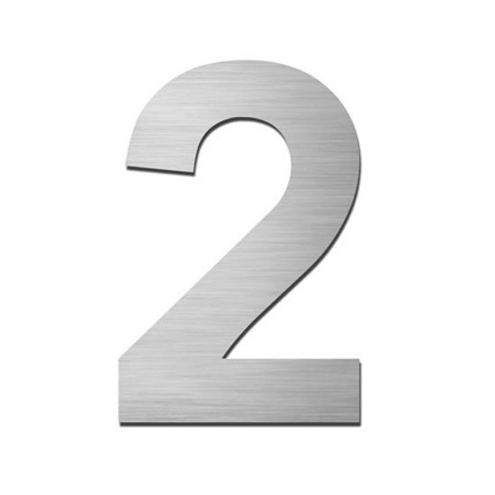 Serafini Hausnummer selbstklebend 2 Edelstahl