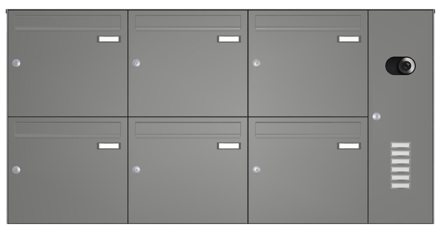 Aufputz Briefkastenanlage mit Kamera & Sprechanlage
