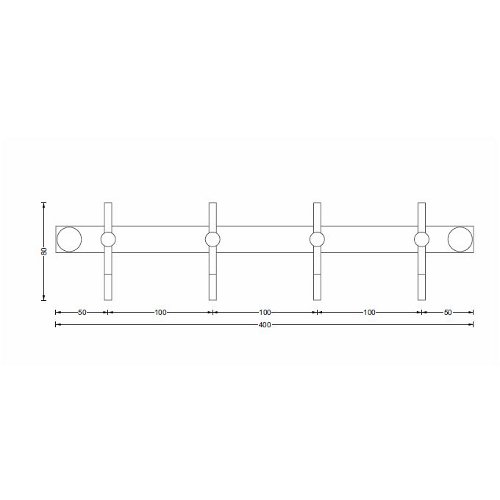 PHOS Garderobenleiste HL X 3