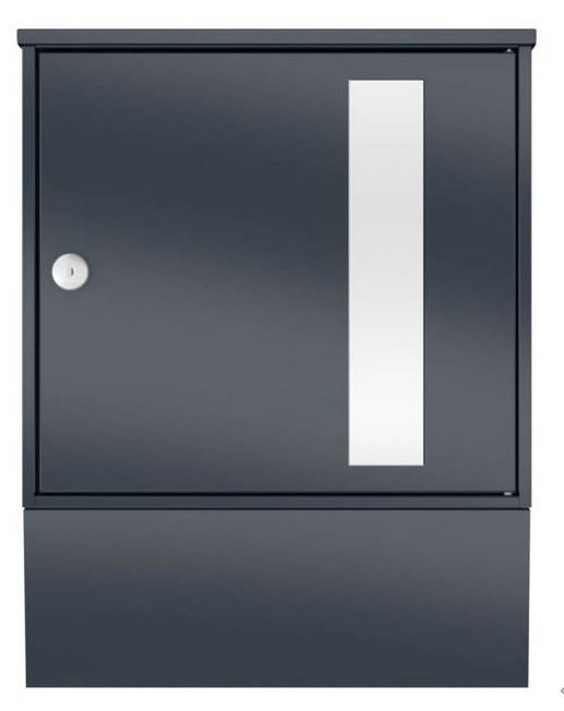 BOX3-1 Design Briefkasten mit Zeitungsfach Anthrazit