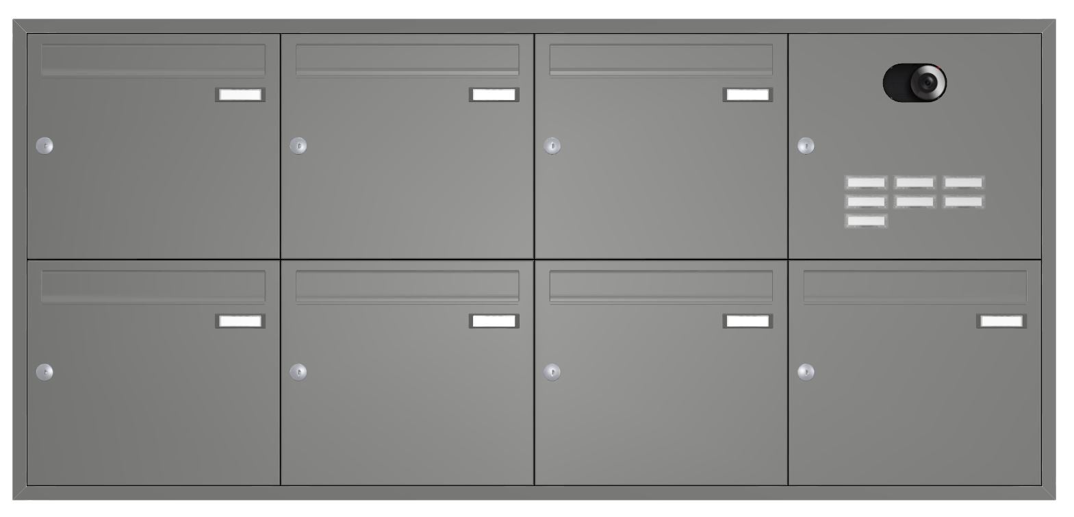 Unterputz Briefkastenanlage mit Kamera UP2V