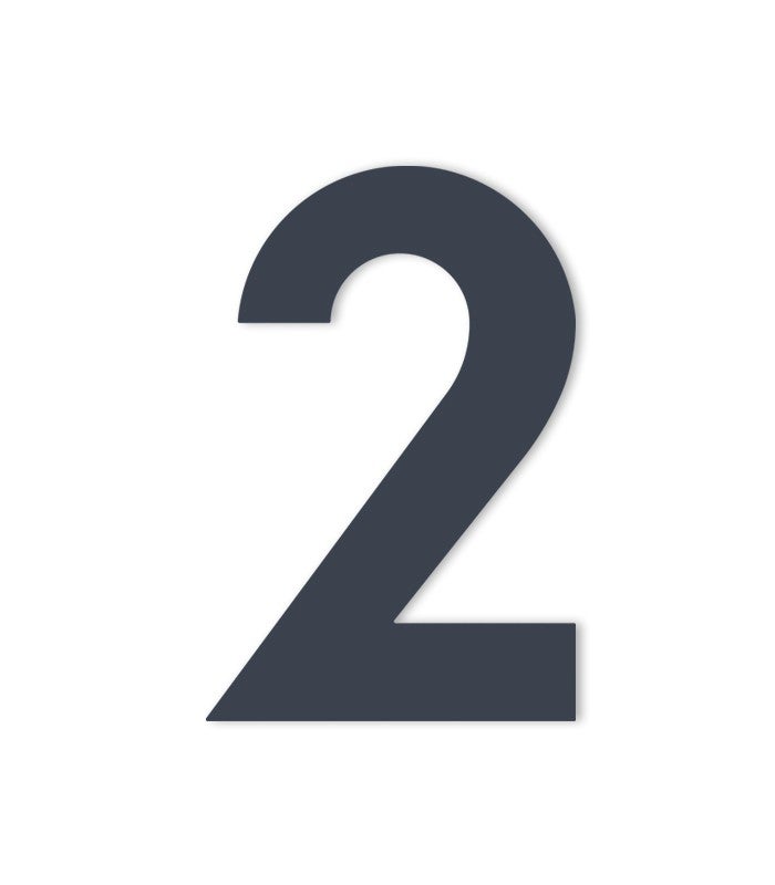 Hausnummer 2 Anthrazitgrau 7016 H1