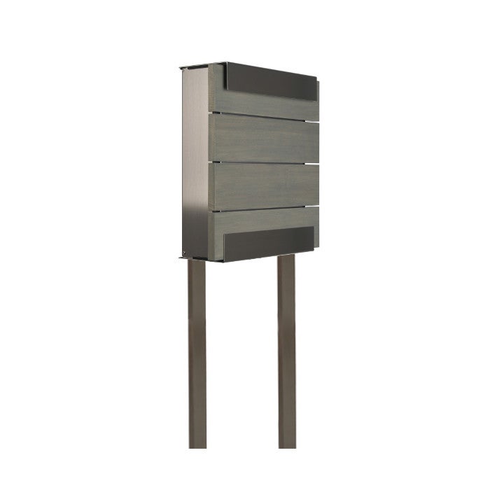 Design Standbriefkasten wood grey3