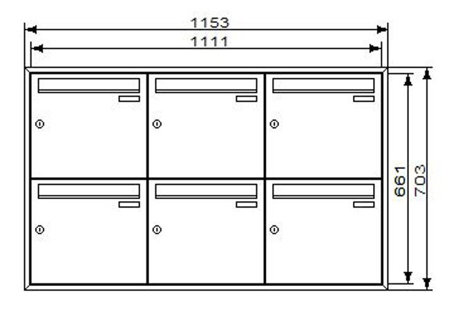 Unterputz Briefkastenanlage UP10A