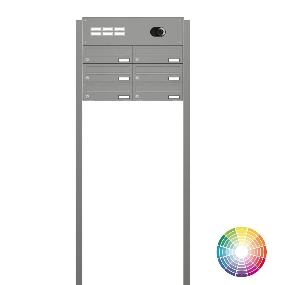 6er-freistehende-Briefkastenanlage-mit-Kamera-grau-zum-aufschrauben-fs40hkk-2 6er freistehende briefkastenanlage mit kamera grau fs40hkk