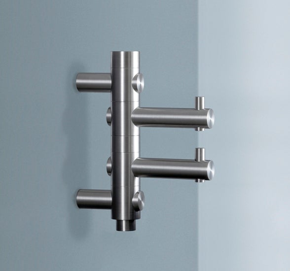 PHOS Design Wandgarderoben Edelstahl drehbar GH 2