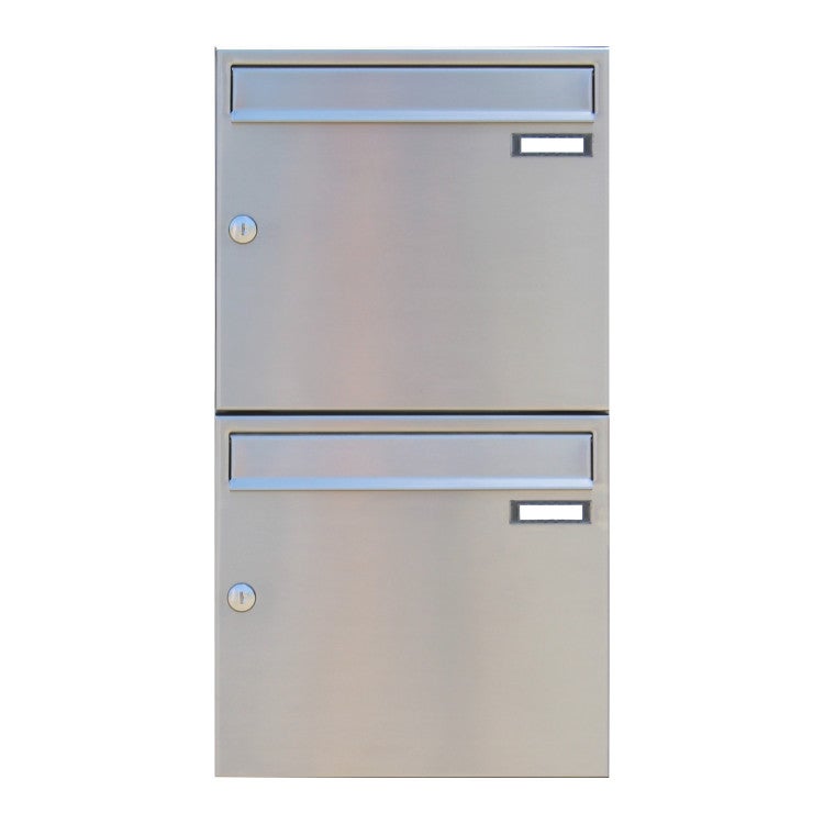 Doppel Briefkasten Edelstahl Wandmontage DBE1