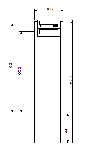 Freistehende Briefkastenanlage FS40H