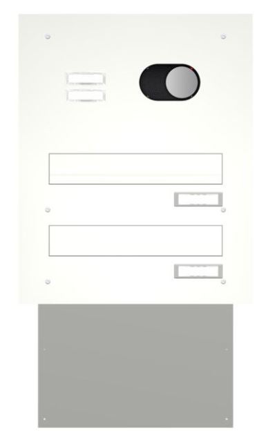 2er Mauerdurchwurf Briefkasten mit Klingel MK2