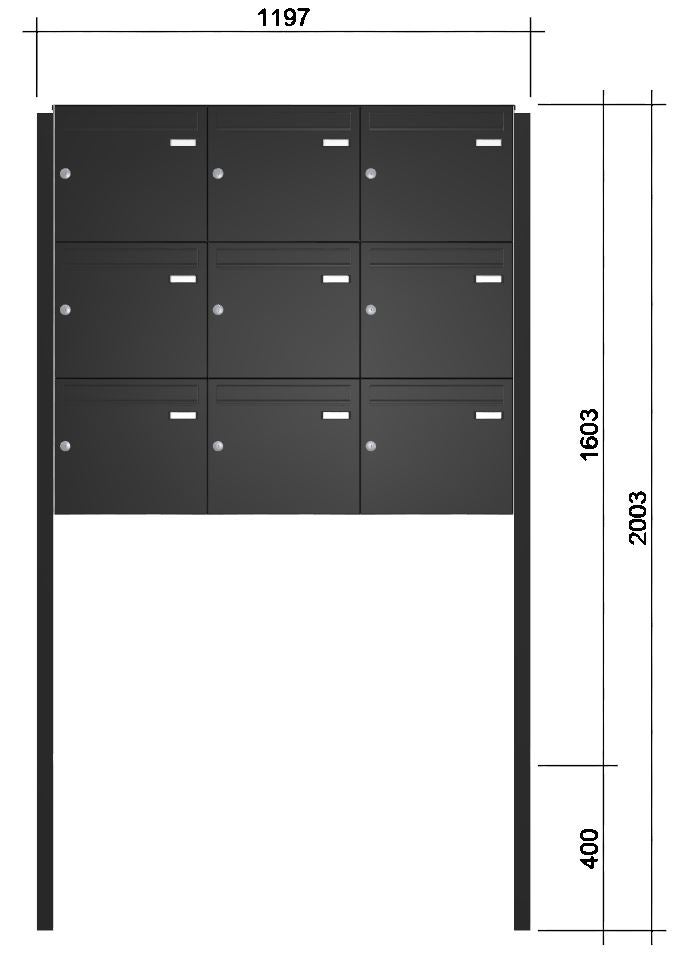 Briefkastenanlage freistehend A