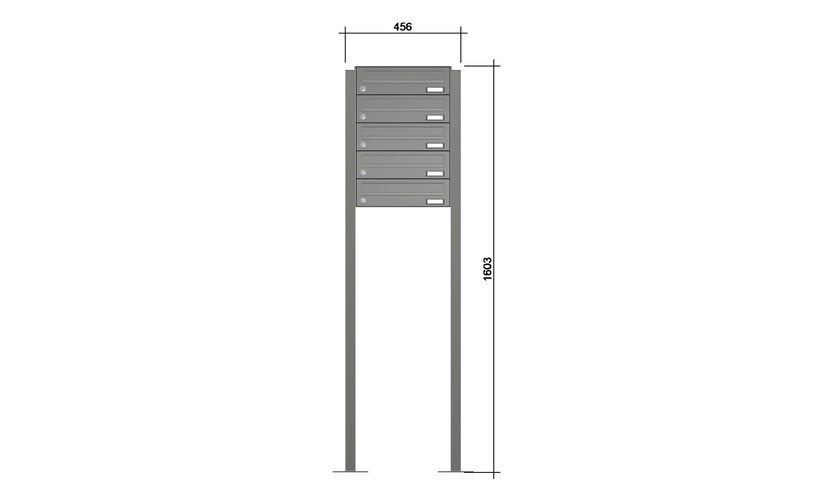 Freistehende Briefkastenanlage FS40H