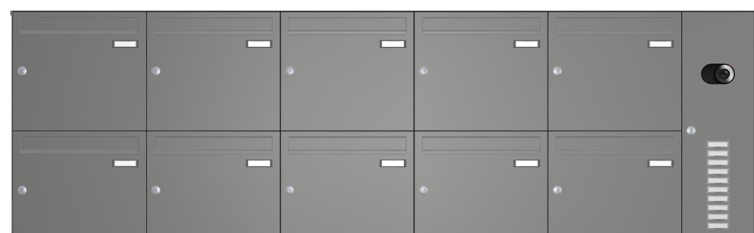 Aufputz Briefkastenanlage mit Kamera & Sprechanlage