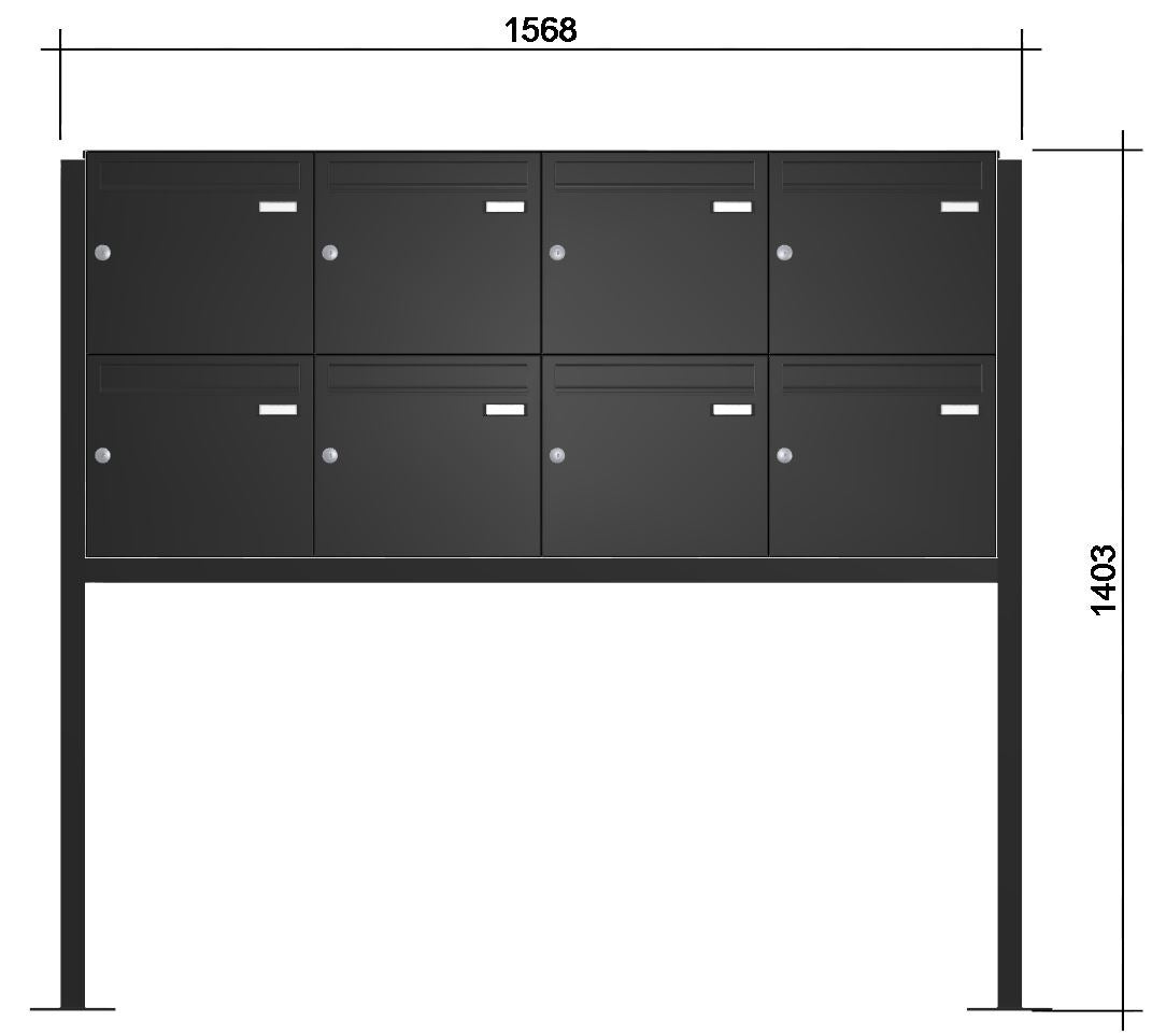 Briefkastenanlage freistehend A