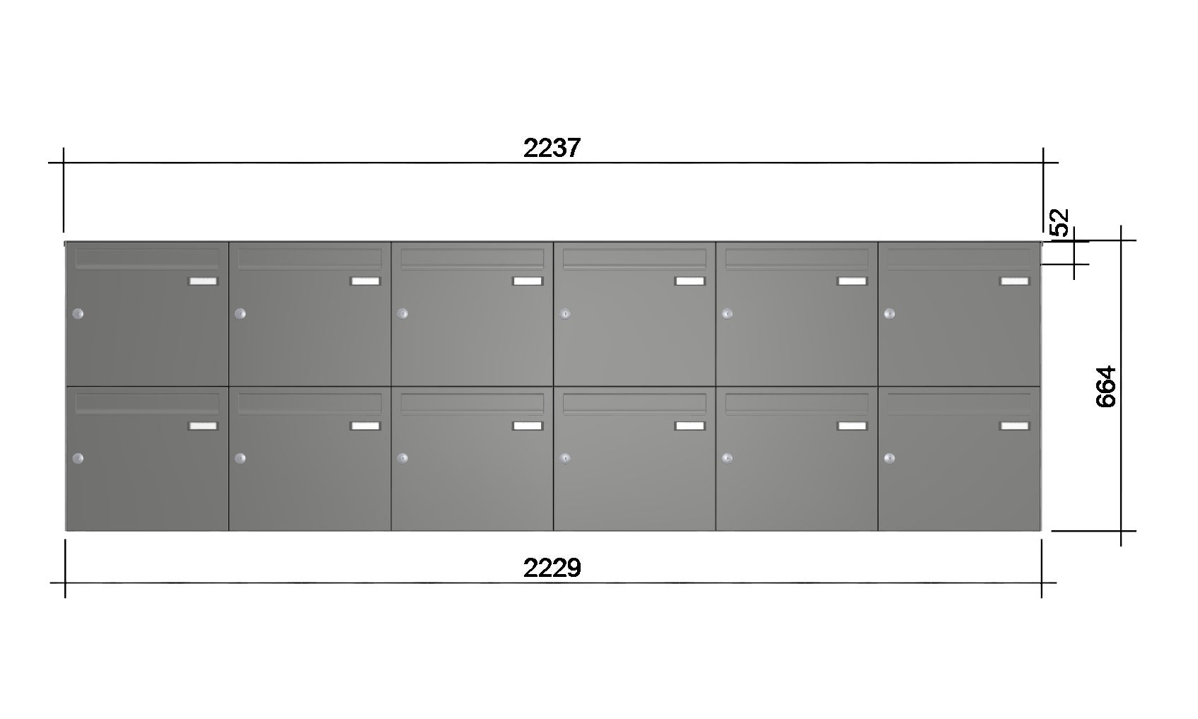 Aufputz Briefkastenanlage RI244
