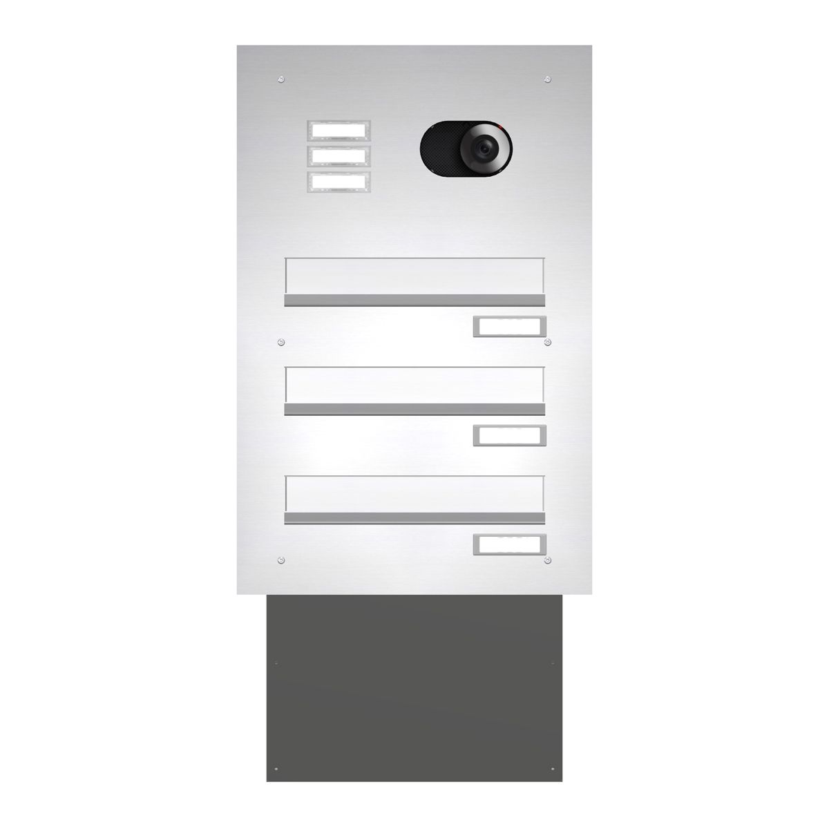 Mauerdurchwurf Briefkastenanlage mit Kamera Edelstahl MEV Mauerdurchwurf Briefkastenanlage mit Kamera Edelstahl MEV