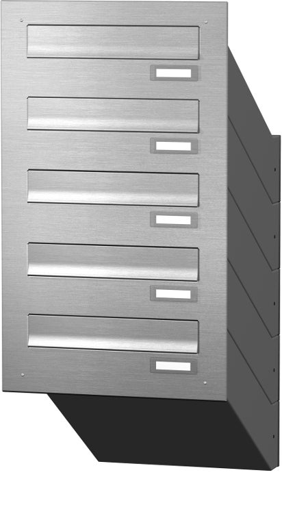 5 ME2 Mauerdurchwurf Briefkastenanlage Edelstahl