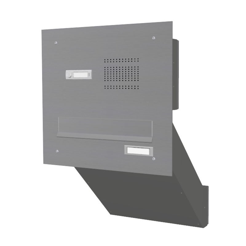 Mauerdurchwurf-Briefkasten-mit-Klingel-Edelstahl-MEK Mauerdurchwurf Briefkasten mit Klingel Edelstahl MEK2