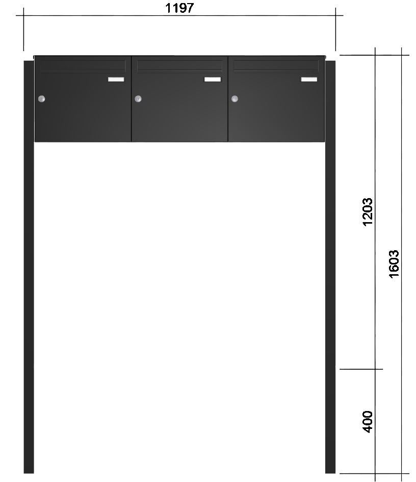 Briefkastenanlage freistehend A