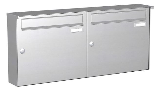 Edelstahl Aufputz Briefkastenanlage RI244-E