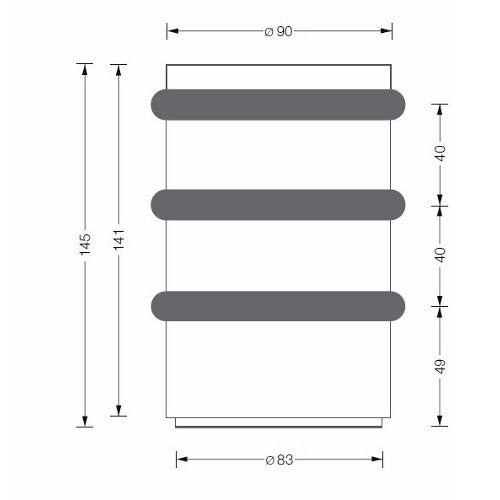 PHOS Edelstahl Bodentürstopper TSB90-145-2