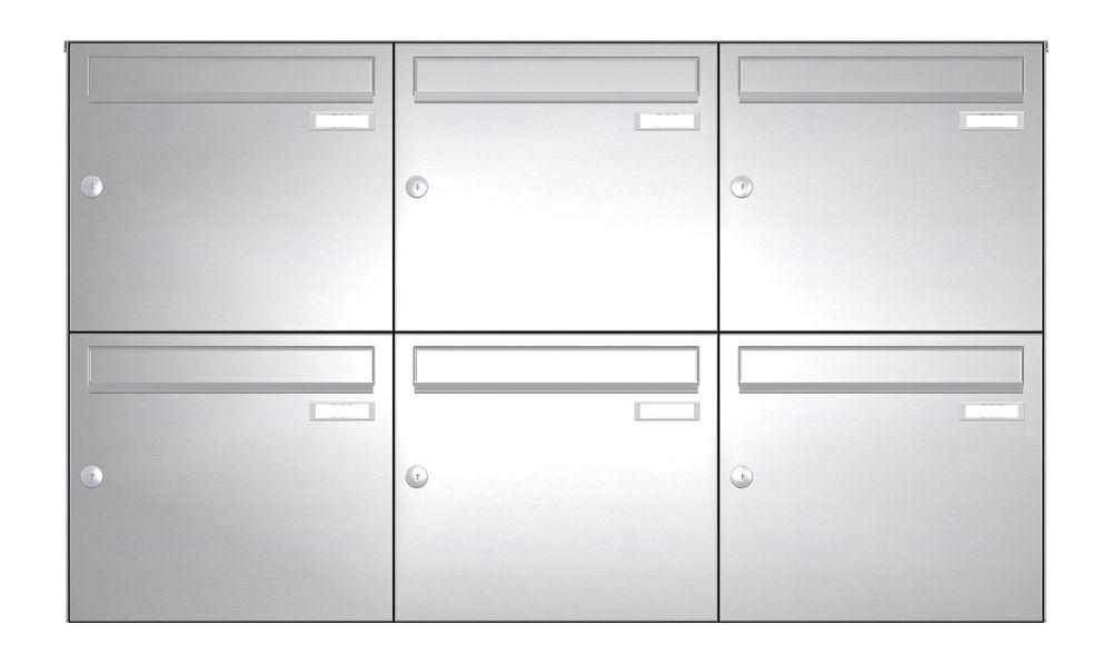 Edelstahl Aufputz Briefkastenanlage RI244-E