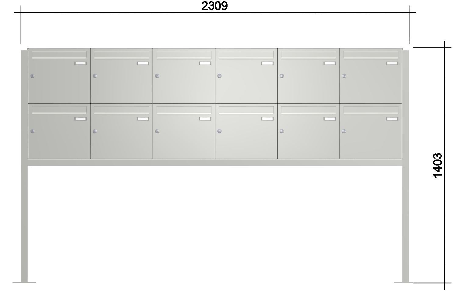 Briefkastenanlage freistehend A