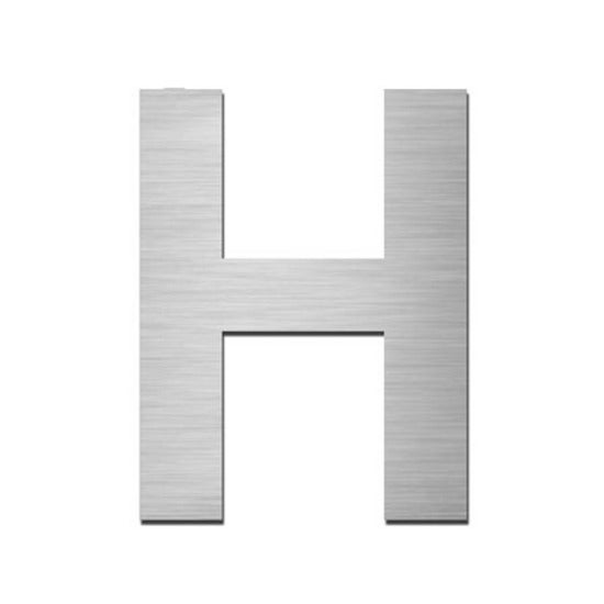 Serafini Hausbuchstabe h groß selbstklebend Edelstahl
