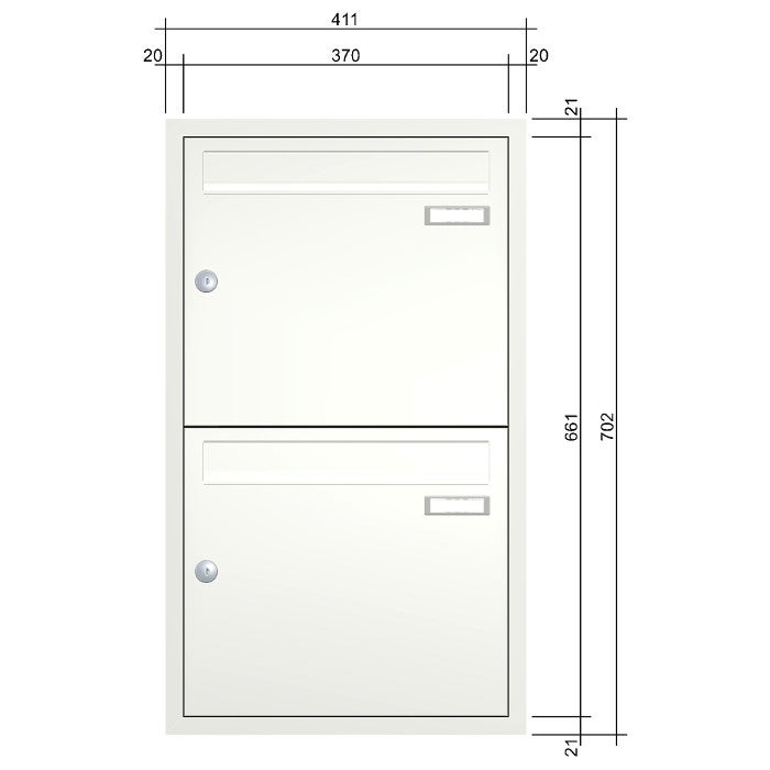 2er Unterputzbriefkasten UP10A
