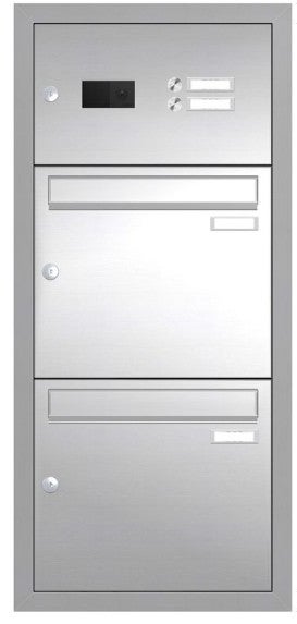 Unterputz Briefkastenanlage mit Kamera Edelstahl UP1V