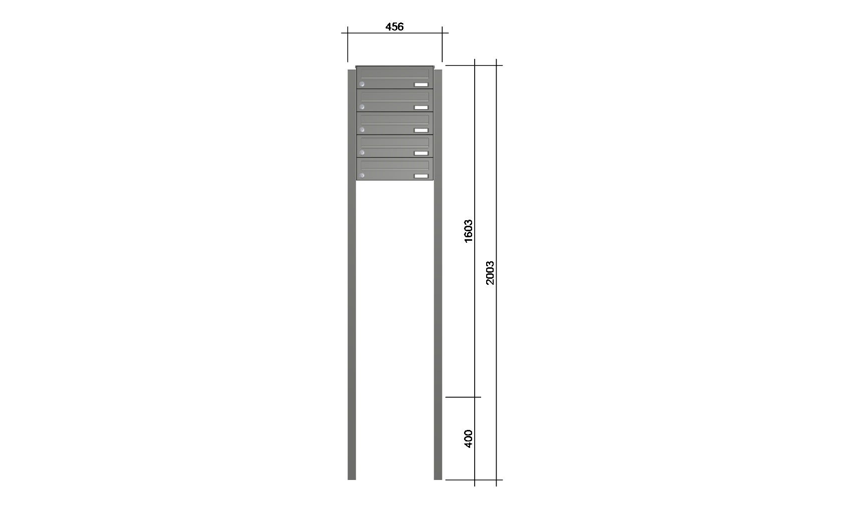 Freistehende Briefkastenanlage FS40H