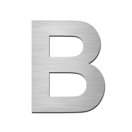 Serafini Hausbuchstabe b groß selbstklebend Edelstahl