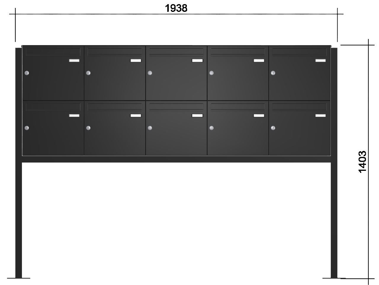 Briefkastenanlage freistehend A