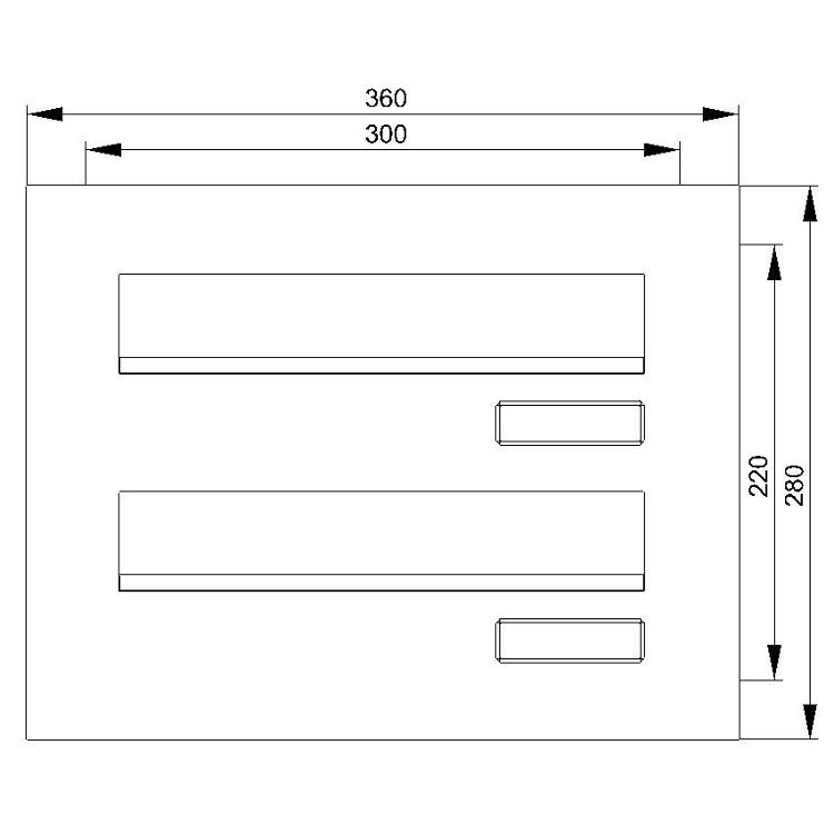 2 Knobloch Mauerdurchwurf-Briefkasten MA1
