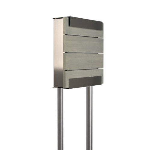 Design Standbriefkasten wood grey2