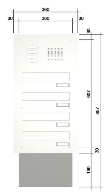 Knobloch  Mauerdurchwurf-Briefkasten mit Klingel MK1