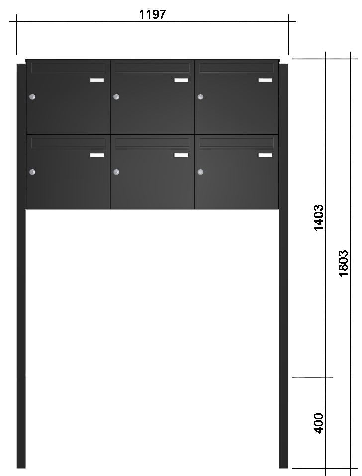 Briefkastenanlage freistehend A