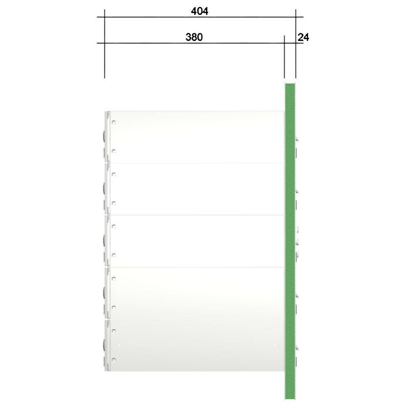Türseitenteil Briefkastenanlage mit Klingel TB2